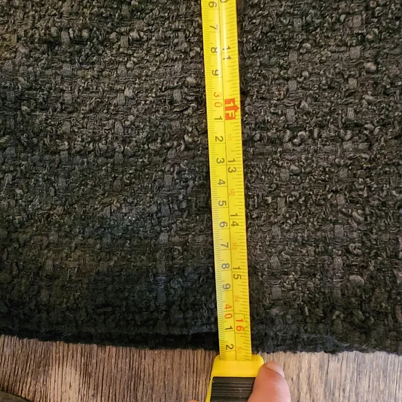 Zara Black Tweed Mini Skirt Gold Button Details - Picture 7 of 9